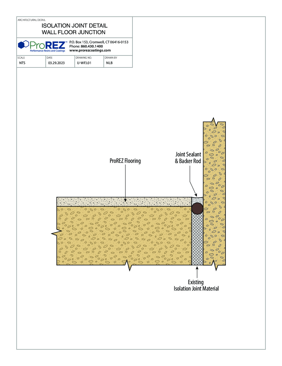 Isolation Joint Wall‑Floor Junction Detail thumbnail