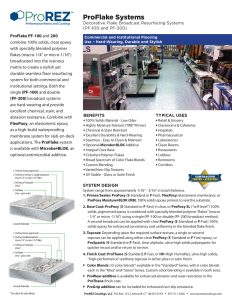ProFlake Systems Data Sheet thumbnail