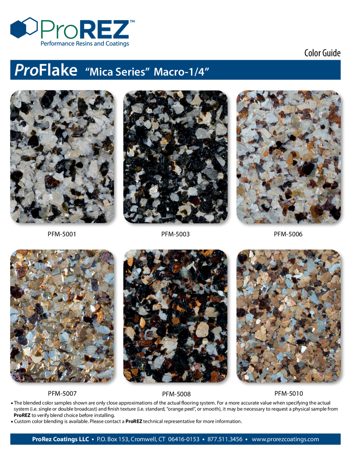 ProFlake Mica Macro Color Chart thumbnail