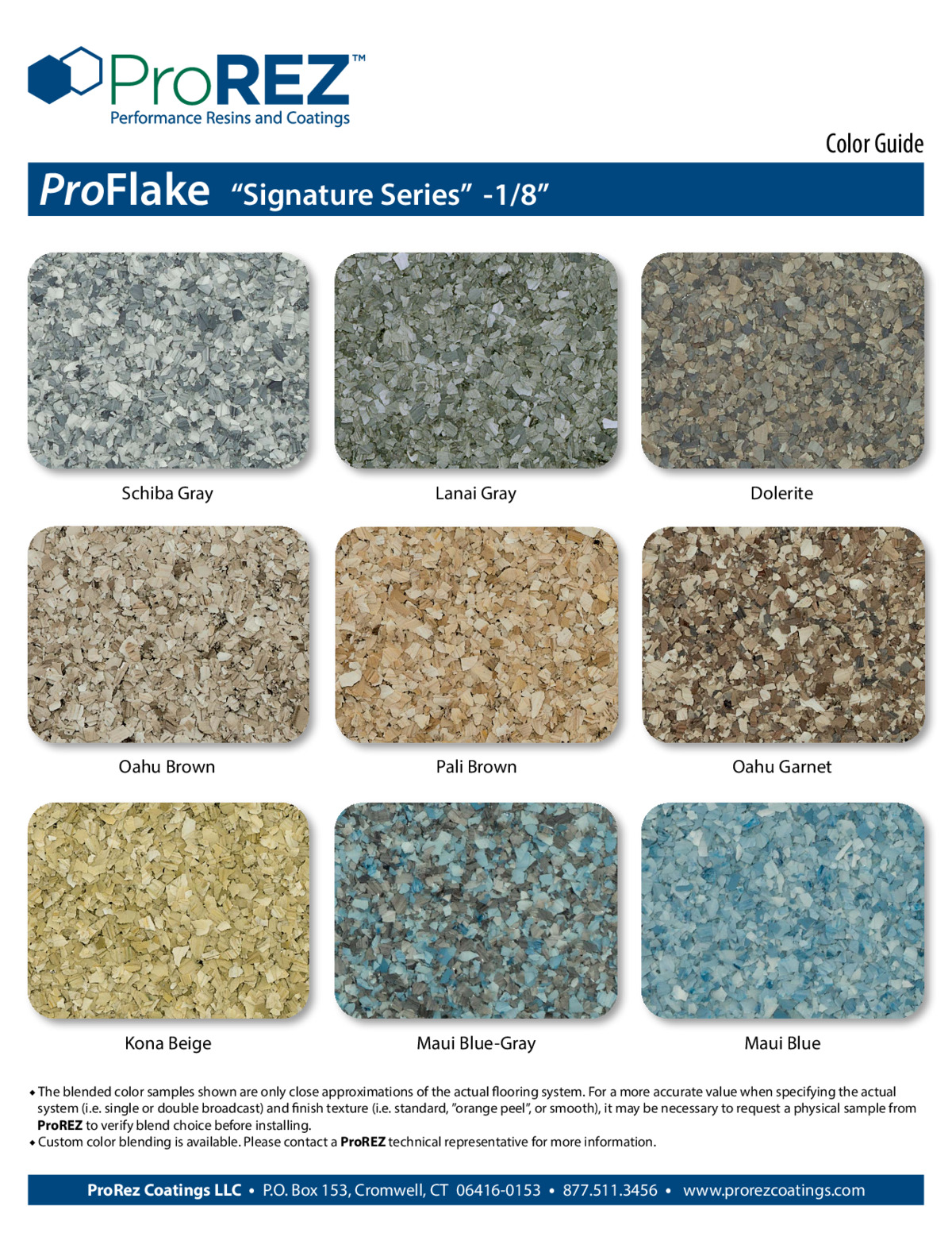 ProFlake Signature Color Chart thumbnail