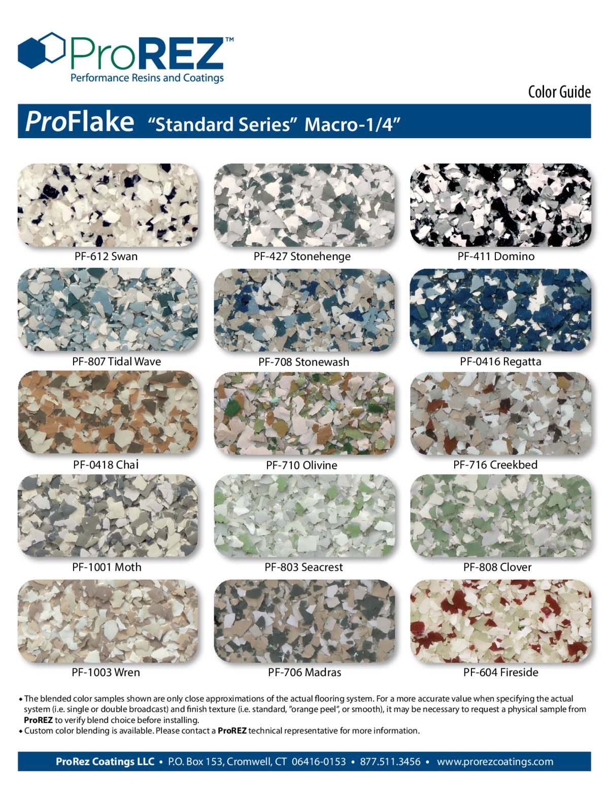 ProFlake Standard Macro Color Chart thumbnail