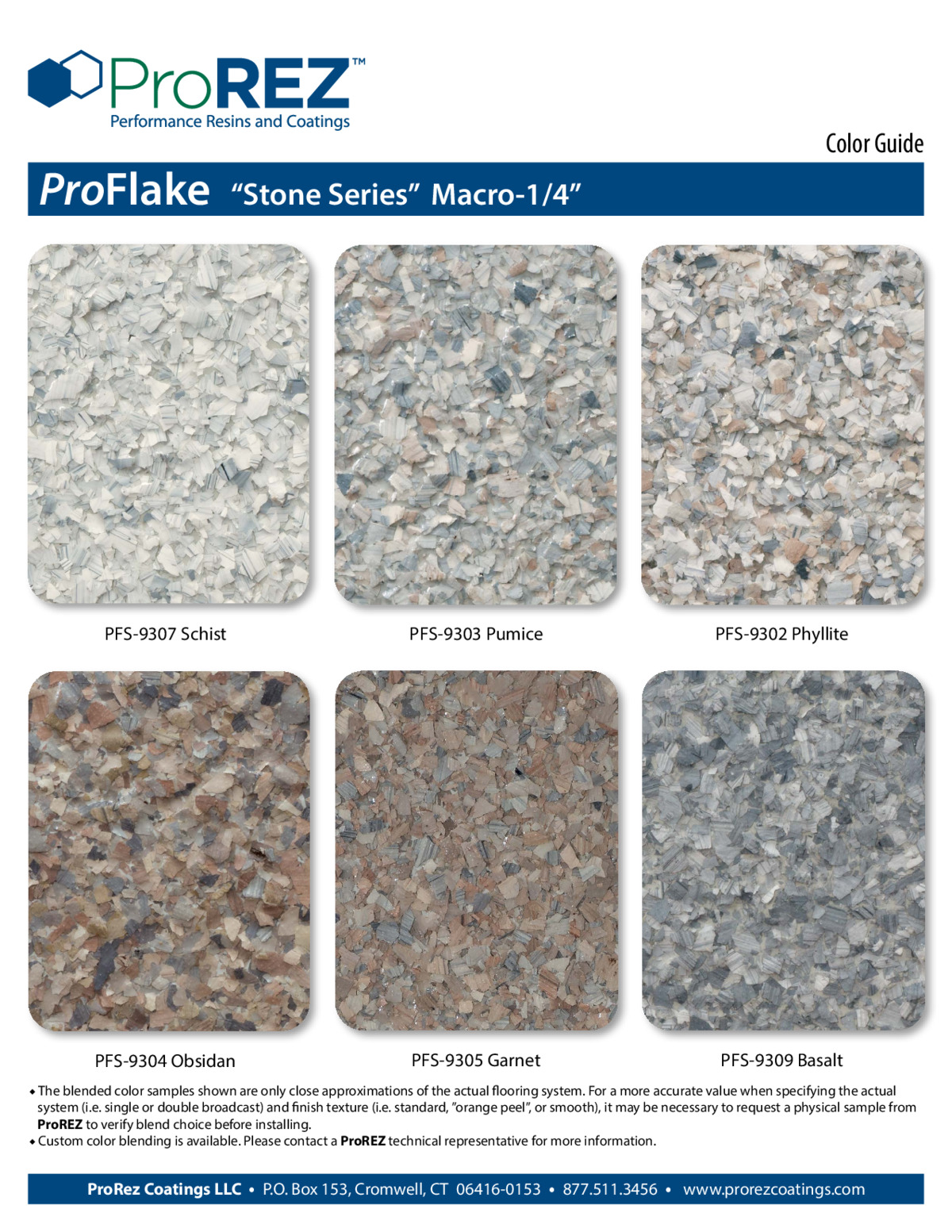 ProFlake Stone Macro Color Chart thumbnail
