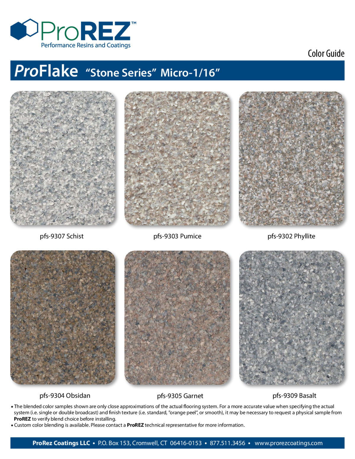 ProFlake Stone Micro Color Chart thumbnail