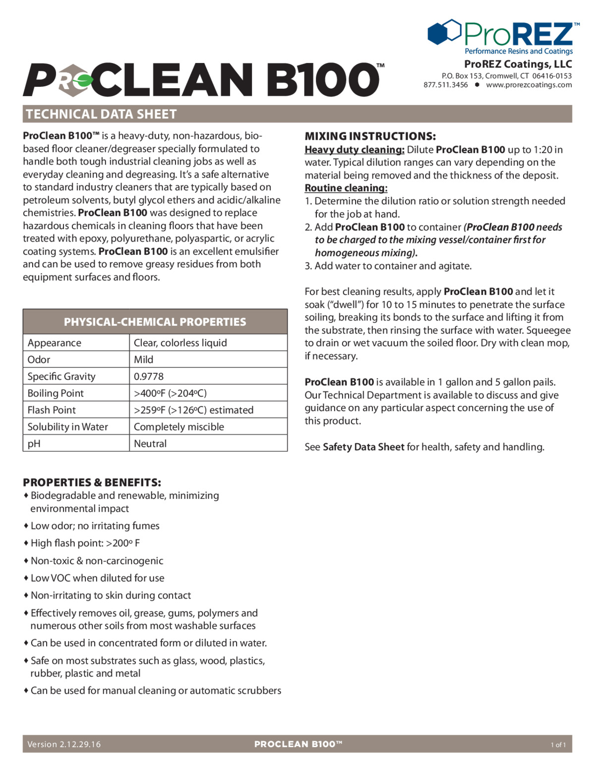 ProClean B100 Cleaning Instructions thumbnail