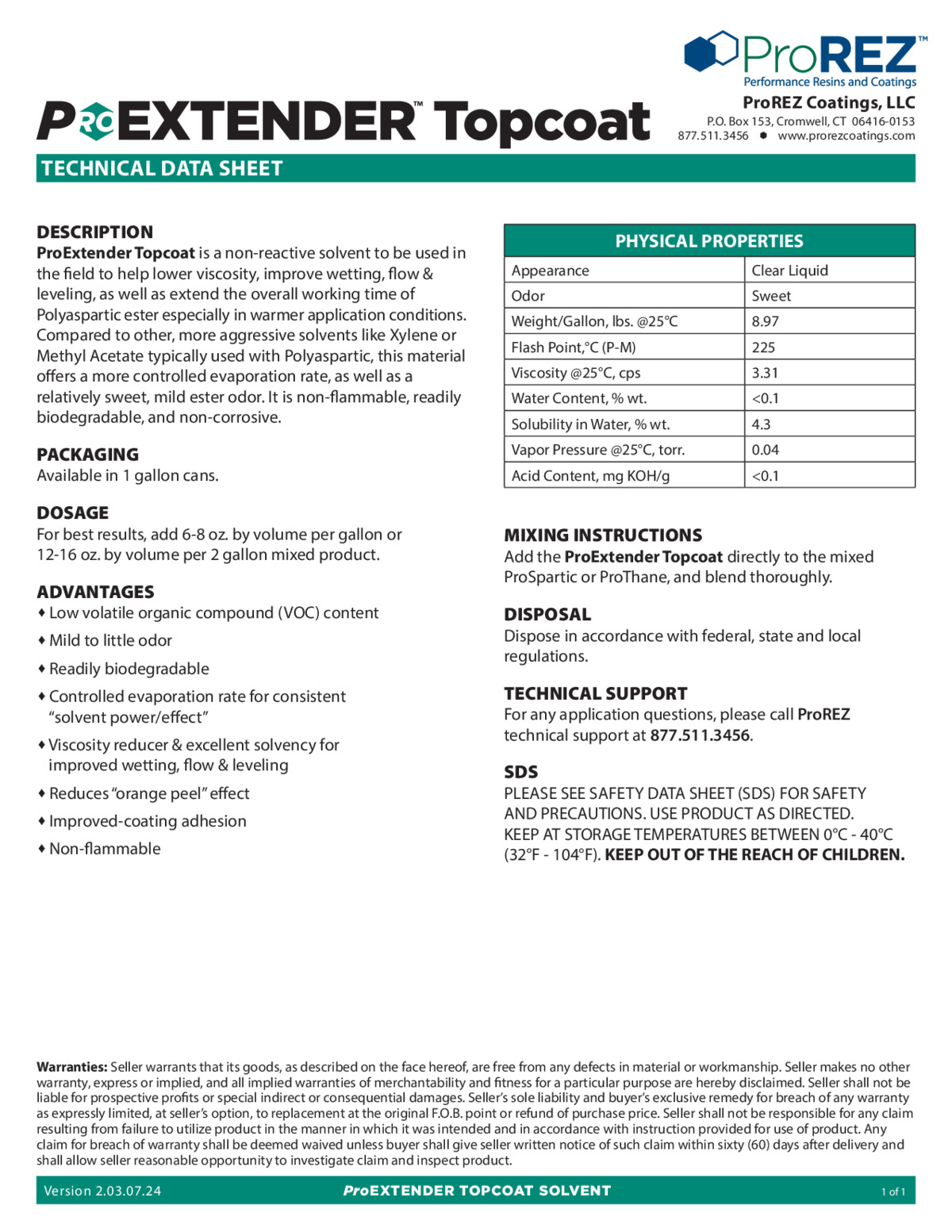 ProExtender Topcoat Technical Data Sheet thumbnail