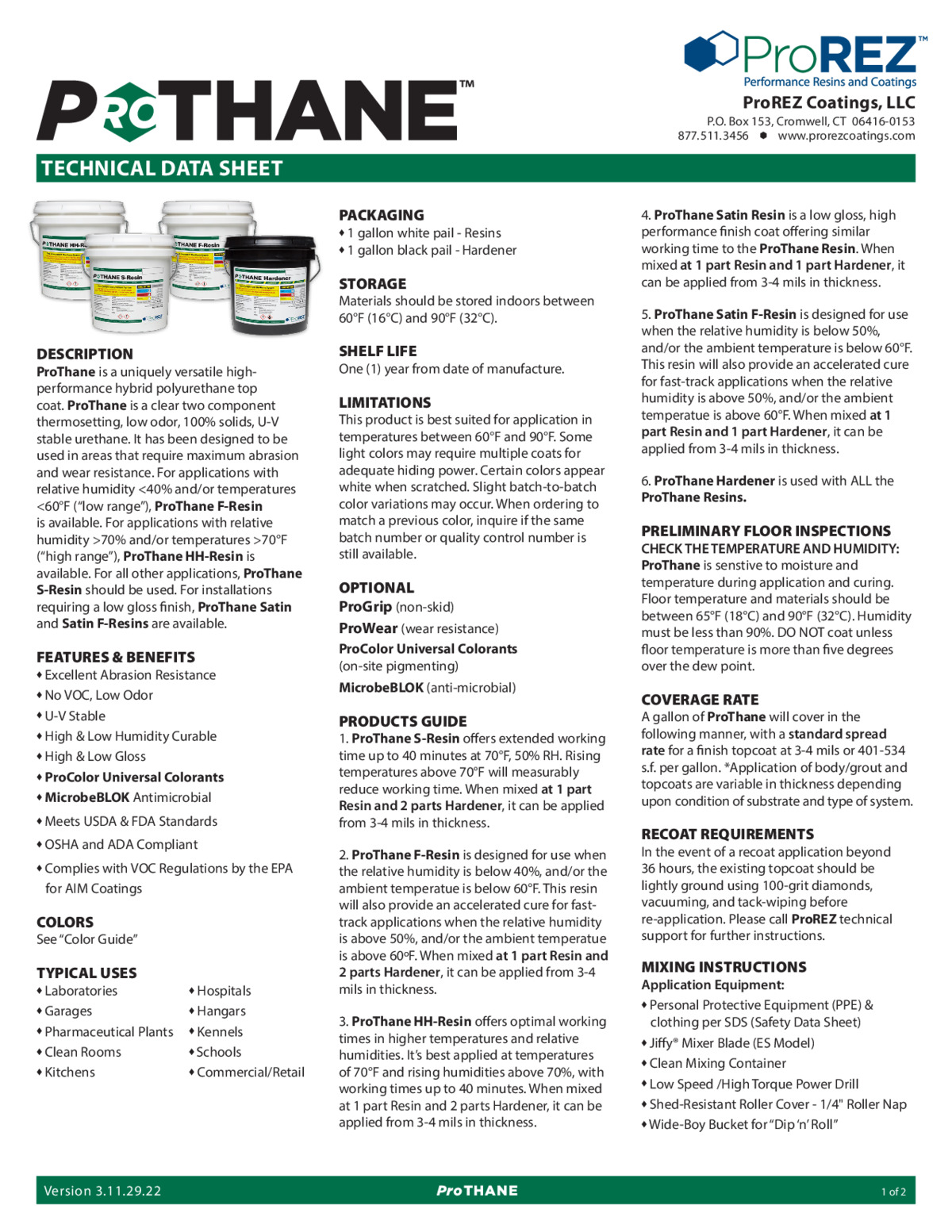 ProThane Technical Data Sheet thumbnail