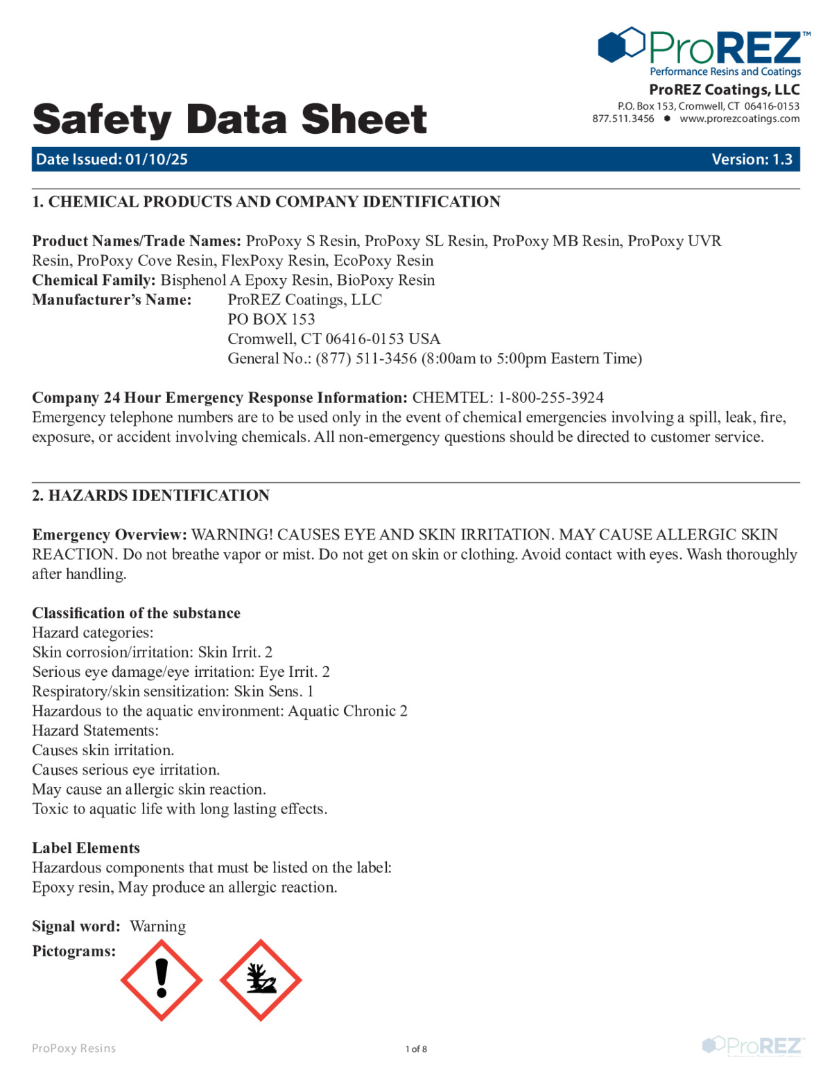 ProPoxy Safety Data Sheet thumbnail