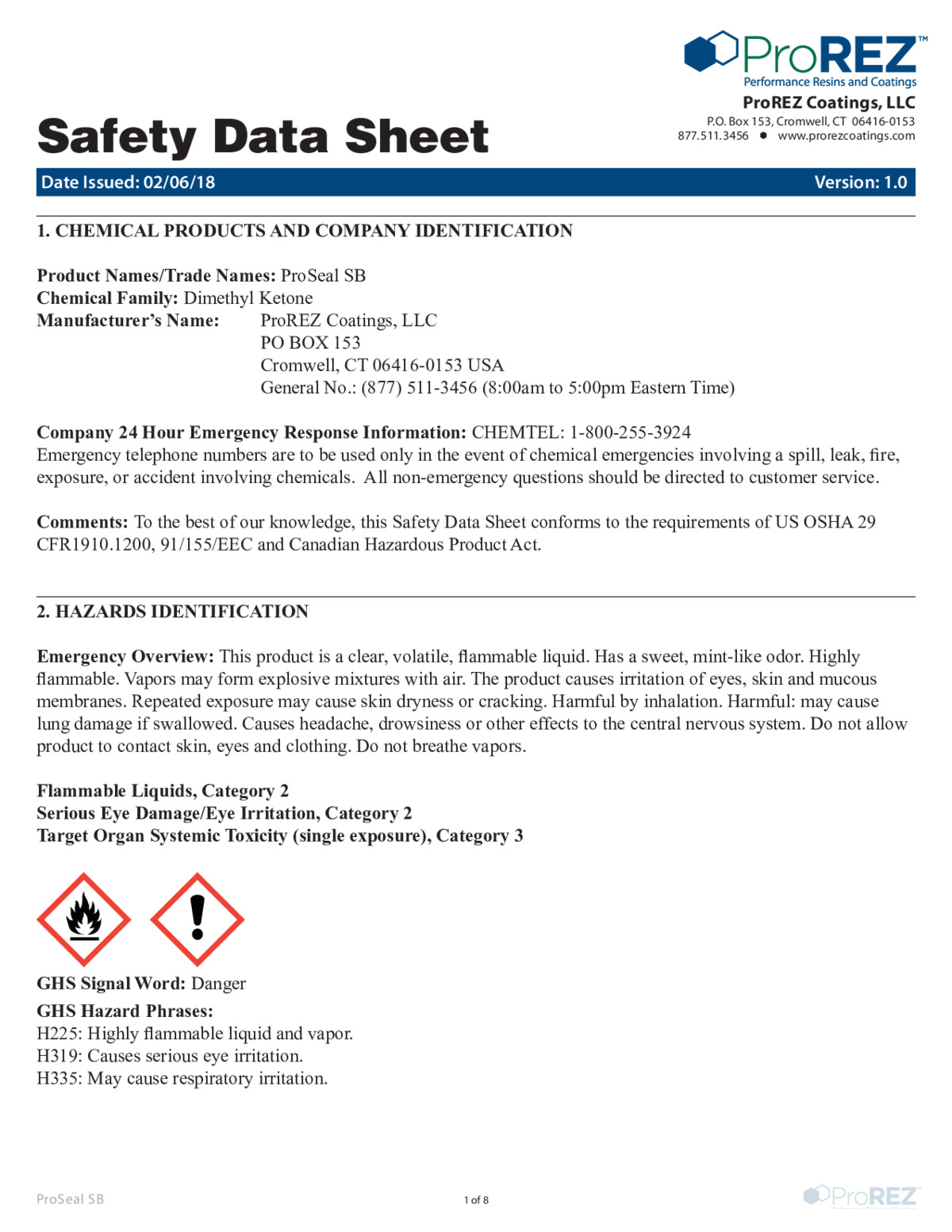 ProSeal SB Safety Data Sheet thumbnail