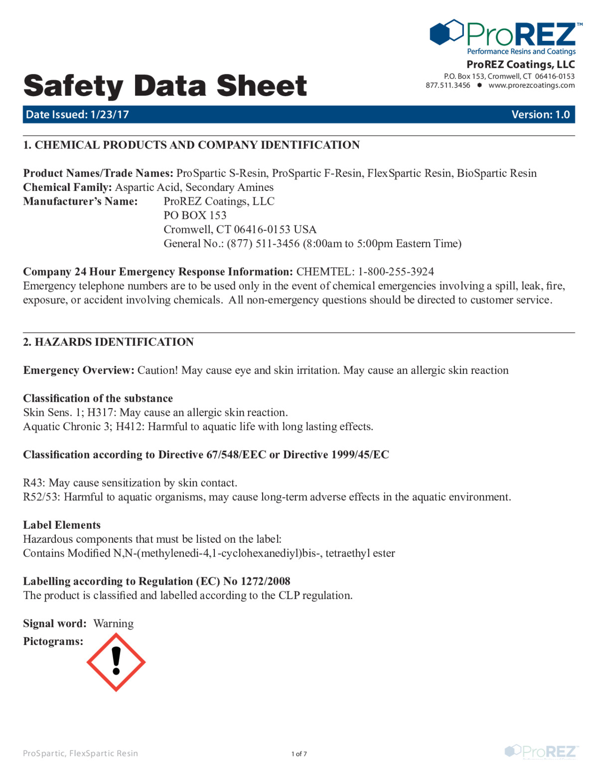 ProSpartic Safety Data Sheet thumbnail
