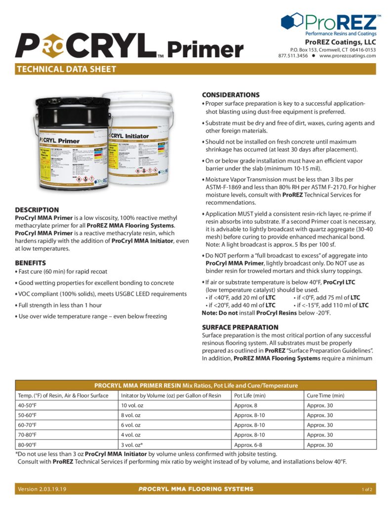 ProCRYL PRIMER - ProREZ Coatings